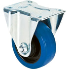 Kleton - Roulette Bleue, Fixe, 4po (101,6 Mm), Caoutchouc, 350 Lb (158,8 Kg), paquet de 12-Dia. des trous de boulon 3/8po (9,52 mm)