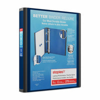 Staples – Reliure Better Binder, 1 po, bleu-Plus résistante et plus facile à utiliser