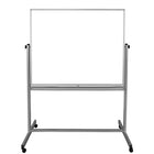 Luxor ? Tableau blanc magnétique portatif, double face, 48 x 48 po (MB4848WW)-Le cadre en aluminium de 1 po donne une apparence élégante au tableau et la surface magnétique fonctionne comme un babillard pour faciliter la communication