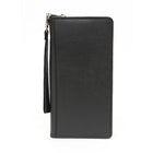 Ashlin® Portefeuille pour billets d'avion avec fermeture à glissière, noir-Couverture pour billets et passeports avec fermeture à glissière, bloquant les ondes RFID, avec pochettes pour cartes et pochette pour passeport. Notre portefeuille bloquant les ondes RFID ASHLIN offre une protection à vos cartes de crédit avec la fonction Pay pass ou aux autres cartes avec pièces d'identité intégrées. Nos produits bloquant les ondes RFID Ashlin ont une fine couche métallique intégrée.