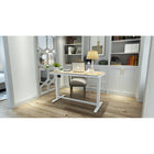 Koble - Bureau intelligent JUNO pour maison intelligente, Chêne/ Blanc-Moteur simple (2 étages) pour ajustement en montée et descente