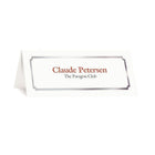Cartons de table de luxe OverturesMD avec métallisation Classique, métallisation argent, blanc-1
