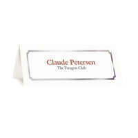 Cartons de table de luxe OverturesMD avec métallisation Classique, métallisation argent, blanc-1