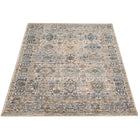 ECARPETGALLERY - Tapis Bolivia Yalameh Bleu, Ivoire 6'7" x 8'6"-Tissé A La Machine Turquie