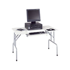 Safco - Table d'ordinateur pliante-L'étagère du clavier ajuste 6 positions pour la hauteur et l'inclinaison