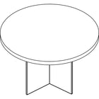 Office Star - Table de conférence ronde de la collection Napa, 47 po, fini ceri-Surfaces laminées thermoliées résistant aux égratignures