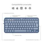 Logitech - K380 Clavier Bluetooth multi-appareils pour Mac - Myrtille-Poids : 0,93 lb