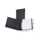 Avery® – Reliure de présentation durable à anneaux ronds, format légal, 2 po, noir-Porte-étiquettes sur le dos