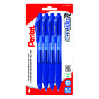Pentel - Stylos Roller EnerGel-X - 0,7 mm - bleu - paquet de 4  -Encre bleue