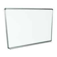 Luxor – Tableau blanc magnétique à montage mural, 48 po x 36 po, (WB4836W)-Le tableau blanc magnétique de Luxor à montage mural de 48 po x 36 po est fabriqué d'un acier peint robuste et encadré d'un cadre en aluminium. Il est doté d'une surface d'écriture magnétique pour une polyvalence accrue. Le tableau blanc comprend également un support de 2 po amovible, pour accessoires tels marqueurs à effacement sec et effaceurs.