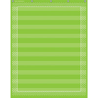 Teacher Created Resources - Tableau à pochettes 10 pochettes, pois couleur lime (TCR20745)-10 pochettes transparentes parfaites pour n’importe quelle taille de phrases