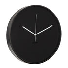 Horloge murale Gry Mattr, noire-Boîtier d’horloge métallique doté d’un fini lisse thermolaqué