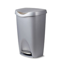 Umbra â€“ Poubelle à pédale Brim, 50 L, nickel-La poubelle Brim est une version améliorée de votre poubelle à pédale, elle se distingue par son raffinement