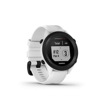 Garmin - Montre Approach S12 Or - Blanc-Vous ne jouerez peut-être jamais 42 000 parcours, mais cette montre les a precharges au cas où.
