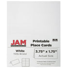 JAM Paper Cartons de table imprimables, 1,75 x 3,75 po, blanc, 2 paquets de 12 (2225916894g)-Blanc