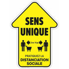 Eddie's Hang-Up Display Ltd. Kit de décalcomanies de sol unidirectionnelles, Francais-Vinyle 3M de haute qualité avec impression en rouge, noir et jaune