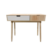 Table 2 tons Leo avec rabat-Panneau de mélamine (Carb2) et bordure en PVC, pin