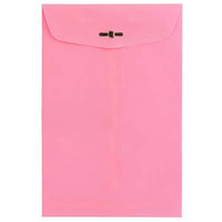JAM Paper - Enveloppe à extrémité ouverte de 6 po x 9 po avec fermeture à fermoir - Brite Hue Ultra Pink - Paquet de 100-Couleur : ultra rose.