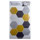 CTG – Autocollants muraux à motif hexagonal, multicolore, 6 pièces-Dimension parfaite: les décalques globales mesurent 28cm L x 48,5cm H (11,02" L x 19,1" H) et peuvent être placées dans n'importe quel ordre sur le mur