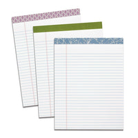 Staples - Tablette d'écriture de mode, 8 1/2 po x 11 3/4 po, lignes larges, blanc, 50 feuilles-Couleurs variées de couvertures de mode