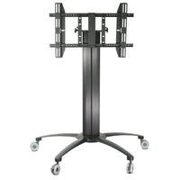 TygerClaw – Meuble mobile pour téléviseur de 32 à 55 po, 39,4 x 22,7 x 43,3 po, noir-Chariot mobile de la gamme Public pour écran ACL avec rotation de 360 degrés