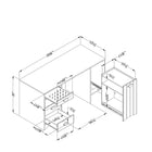 South Shore - Table de couture Artwork avec rangement, blanc pur (10544)-Accessoires non inclus