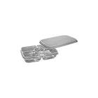 Plateau à quatre compartiments avec couvercle, paquet combiné, 11 x 7 x 2 1/4 po, 48 oz, transparent, 100/boîte-Transparent