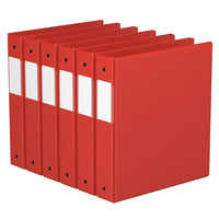 Davis Group Super économie, Reliure à anneaux ronds 1.5 po, paquet de 6 – Rouge-3 Reliure À Anneaux