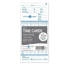 Pyramid Cartes de temps mensuelles recto verso bilingues Time Systems 42415F pour les horodateurs de série 2000, paq./100-Carte recto verso à 6 colonnes enregistre les heures de poinçonnage des employés jusqu'à 31 jours