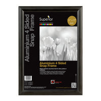 SECO Snap Affiche Cadre Cas, 11 x 17 pouces, Noir-Cadre affiche