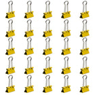 JAM PaperMD – Petites pinces relieuses, 3/4 po (19 mm), jaune, 125/paquet-5