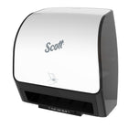Scott - Distributrice automatique d’essuie-mains Slimroll - pour essuie-mains Scott Slimroll avec mandrin orange - 11,8 po x 12,35 po x 7,25 po - Blanche-Pour essuie-mains Scott Slimroll avec mandrin orange