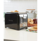 Kenmore - Grille-pain 2 tranches - Acier inoxydable noir et argent-Fonctions de decongelation et de bagel integrees