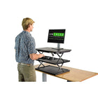Uncaged Ergonomics – Support CHANGEdesk à hauteur réglable pour bureau assis/debout, support clavier réglable, noir (CDM-B)-Grand panneau supérieur de qualité haut de gamme, noir