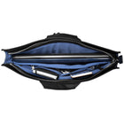 Estarer Sac Ordinateur Portable 13.3 po Homme Toile Vintage Sacoche pc Bureau Mallette Messenger Bandoulière Laptop, Noir-Deux poches sur le panneau arrière
