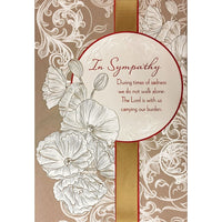 Rosedale – Cartes de sympathie et enveloppes « In Sympathy » doré, 5 1/2 x 8 po, 6/paquet (19960)-Imprimé sur du papier cartonné non couché de haute qualité