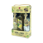 Collitali - Huile d'olive au citron infusée à l'italienne - Coffret cadeau mélange de sel de citron et d'herbes citronnées-Collitali Lemon & Lemon est une sélection de sel aromatisé au citron (80g), d'un mélange de citron menthe poivre rose (77g) et d'huile d'olive extra vierge aromatisée au citron (100ml).