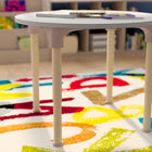 Flash Furniture - Table d'activites ronde de 33 pouces Bright Beginnings de qualite commerciale en bois pour salle de classe-Nettoyer avec un chiffon humide puis secher