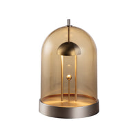 TuBICen - Amber Lampe de table - Nickel-Lampe de table, lampe d'extérieur, lampe de camping, lampe portable