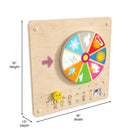 Flash Furniture - Tableau d'activites mural STEAM Bright Beginnings de qualite commerciale avec finition naturelle et accents-S'installe sur les systemes muraux STEAM sans outils requis