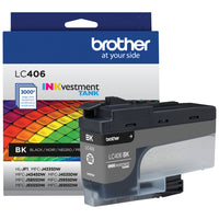 Brother LC406BKS Cartouche d’encre authentique noire à rendement standard INKvestment Tank-Noir