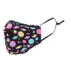 Bondstreet 2 Masques + 1 Filtre - Imprimé à bonbons-70% polyester, 30% coton