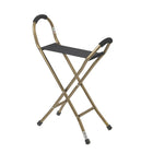 Drive Medical — Canne pliable et légère avec siège à sangle-Bronze et noir, aluminium