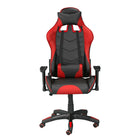 Brassex Inc. – Fauteuil de jeu Sorrento avec basculement et inclinaison, noir/rouge-Accoudoirs réglables en hauteur