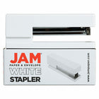 JAM PAPER - Agrafeuse de bureau moderne, Blanc-Disponibles en plusieurs belles couleurs, ces agrafeuses sont parfaites pour ajouter une touche de couleur à n'importe quel bureau à la maison ou au travail.