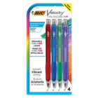 BIC - Porte-mine Velocity avec mines colorées - 0,7 mm - 4 couleurs éclatantes - Paquet de 4-Ajoutez une touche de couleur à vos carnets avec 4 couleurs éclatantes : porte-mines bleus, verts, violets et rouges