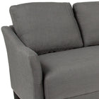 Flash Furniture - Canapé capitonné Asti, gris foncé-Le système Hook & Loop maintient le coussin du dossier en place