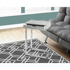 Monarch Specialties - 3373 Table D'Appoint - Metal Chrome/Gris Cimente Avec Tiroir-Dimensions : 10 haut. x 24 larg. x 16 prof. (po)