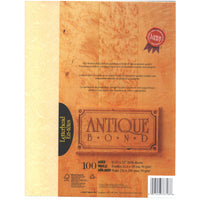 St. James -  Papiers spécialisés, Antique Bond, Agé, format lettre, Paquet de 100-L’aspect parcheminé antique fait main de ce papier bond de qualité supérieure confère une impression durable de chaleur et d’intégrité