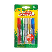 Crayola – Colle lavable à paillettes, lignes grasses, 5/paquet (BIN693522)-Colle à paillettes non toxique et sans acide pour une variété de projets de bricolage